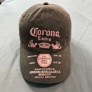 Concept One Accessories Corona Extra Beer Distressed Brown Adjustable Cap Hat